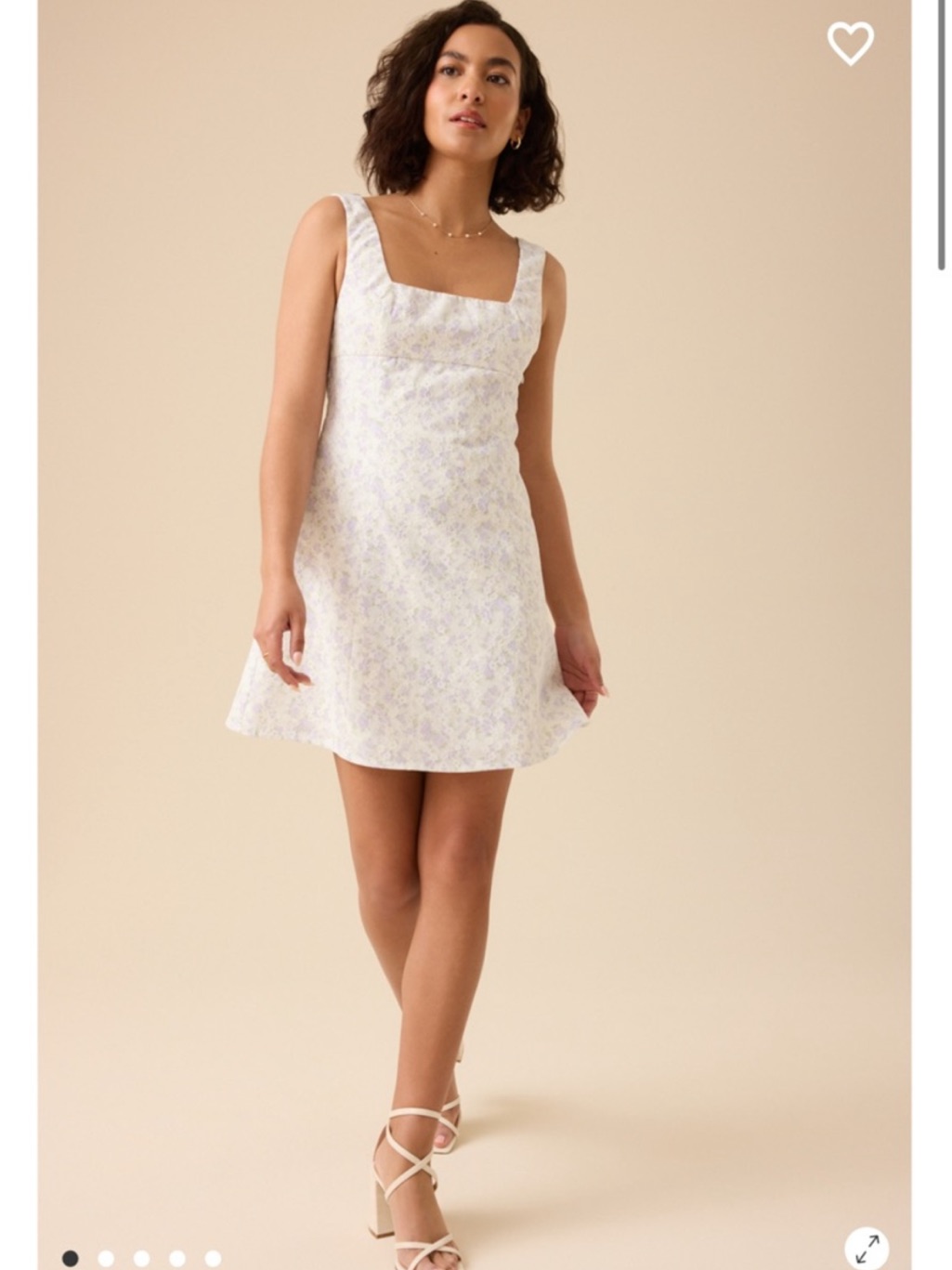 Nwt Altar'd State Viola Floral Mini Dress Small Lace Overlay! Ivory Violet